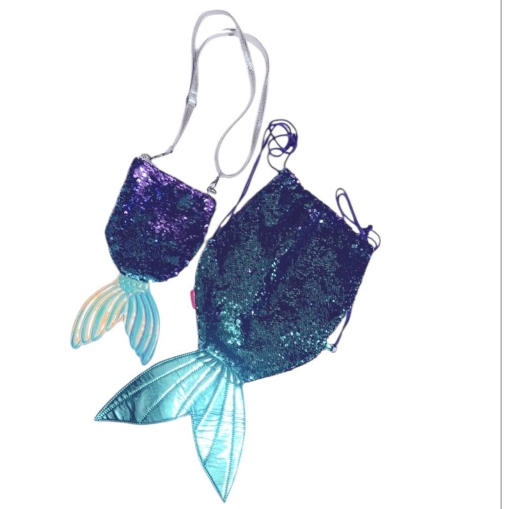 Mermaid Sequin Drawstring Bag & Crossbody Bag